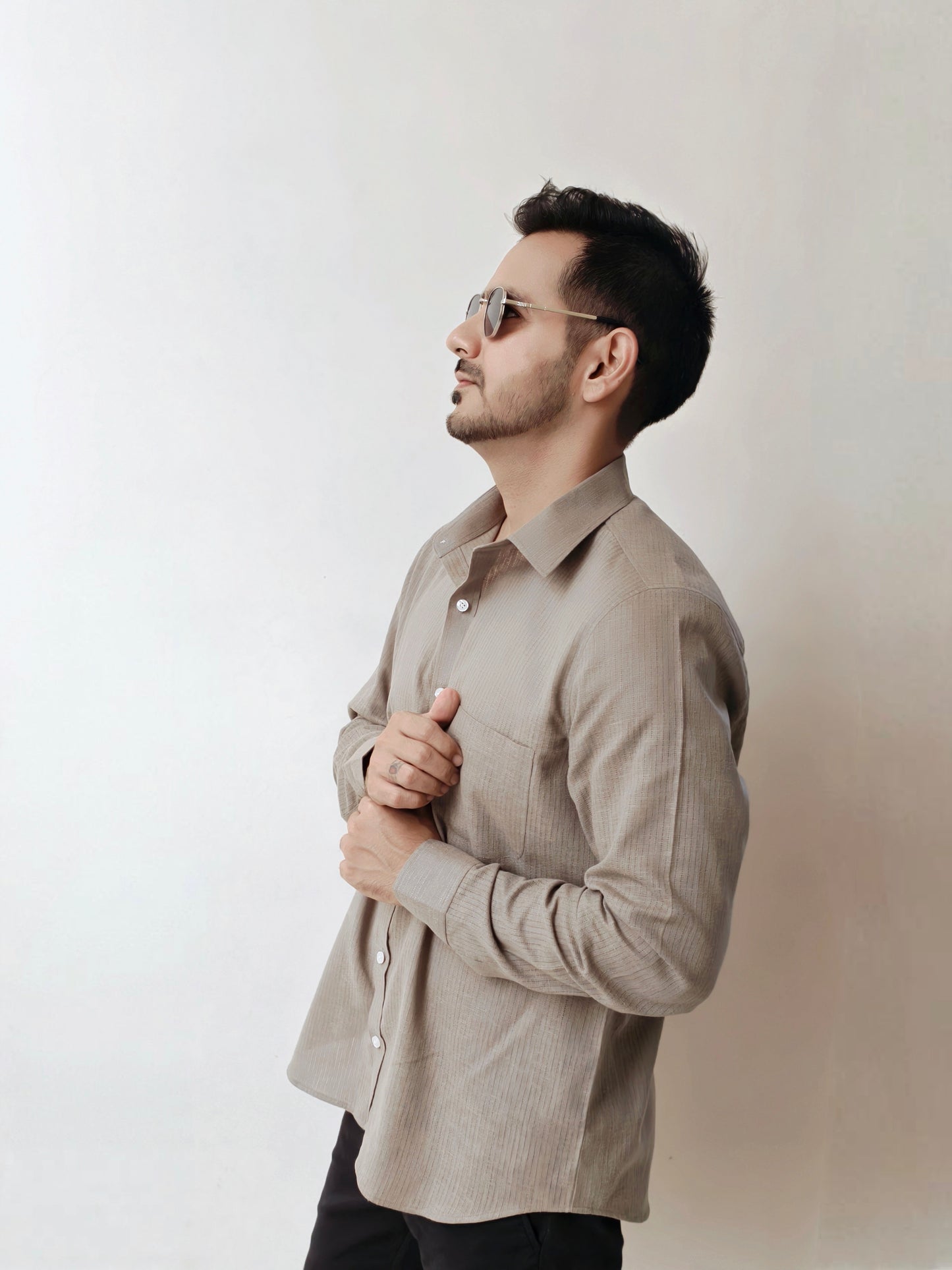 Men's Premium Soft Cotton Full Sleeves Formal Collar Shirt