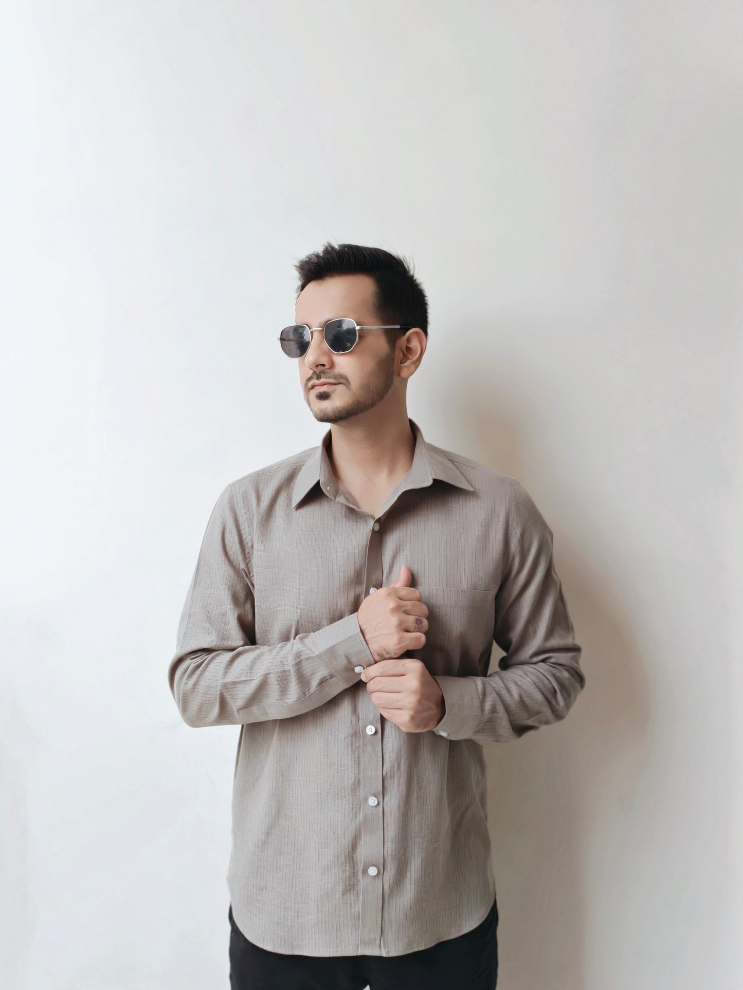 Men's Premium Soft Cotton Full Sleeves Formal Collar Shirt