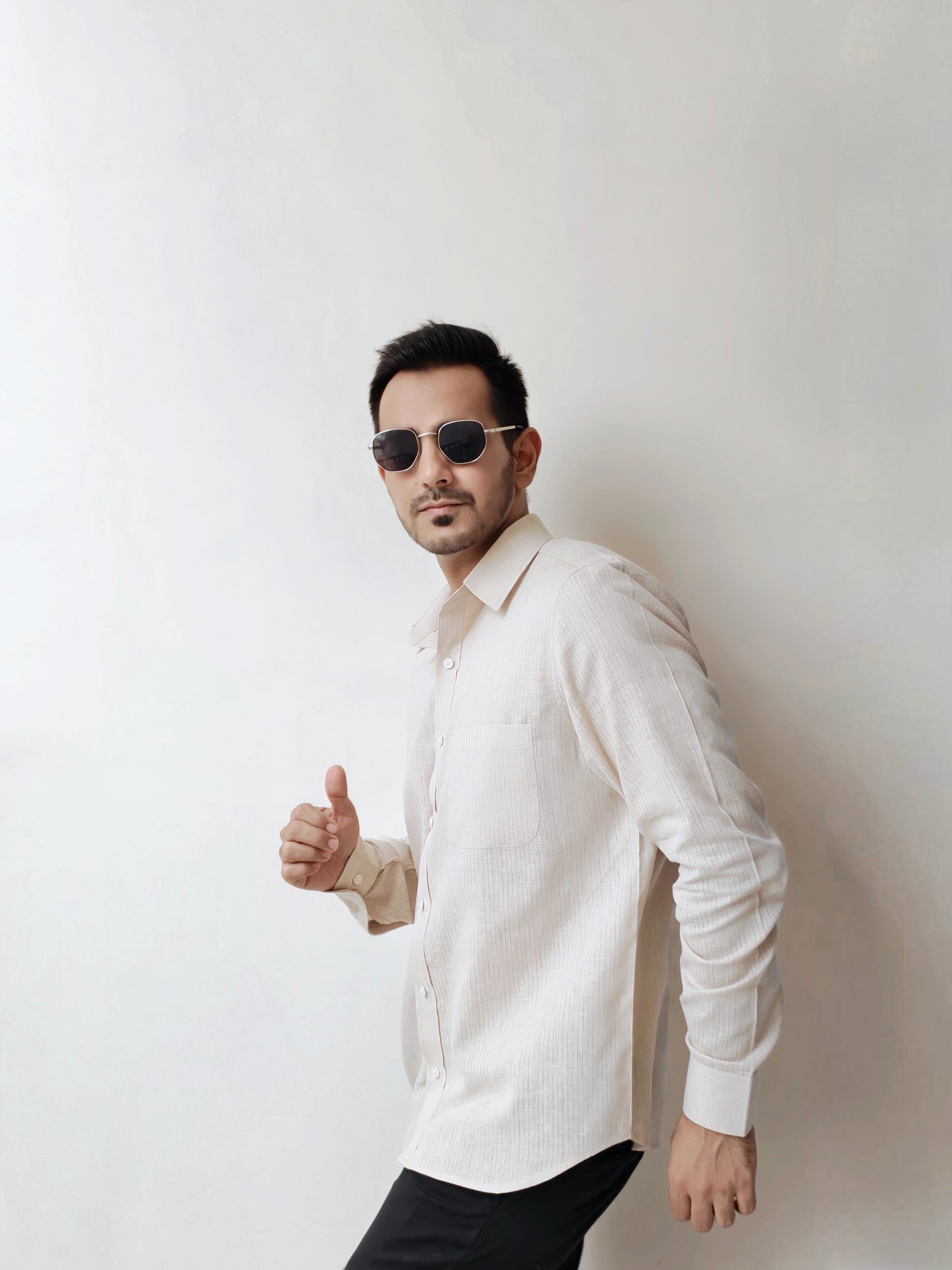 Men's Premium Soft Cotton Full Sleeves Formal Collar Shirt