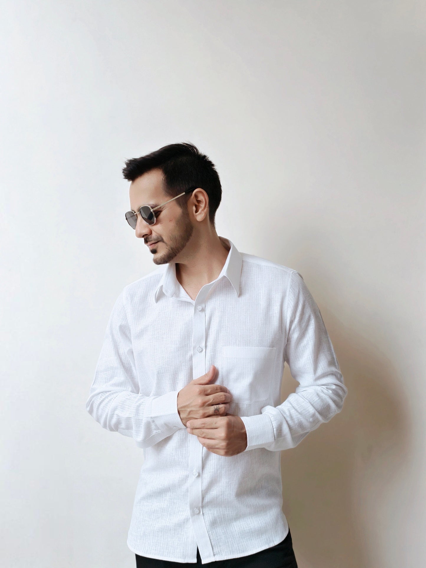 Men's Premium Soft Cotton Full Sleeves Formal Collar Shirt