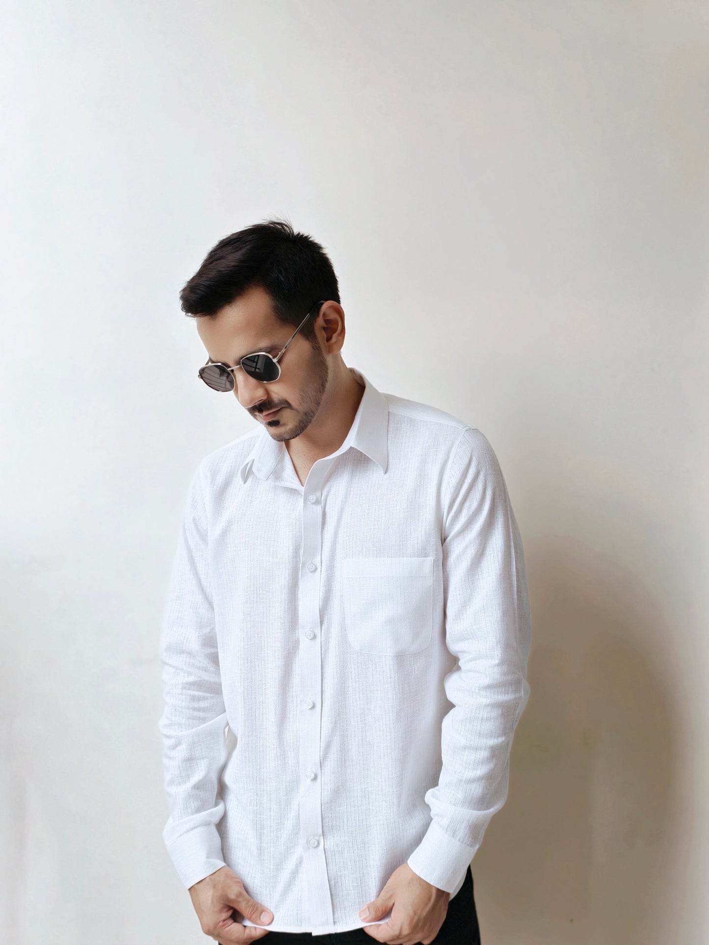 Men's Premium Soft Cotton Full Sleeves Formal Collar Shirt