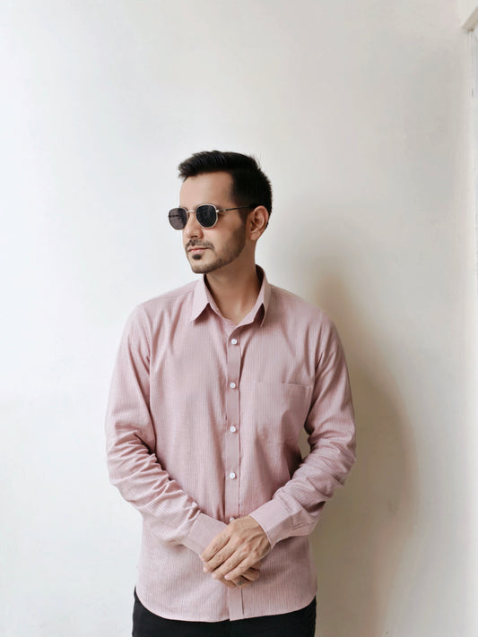 Men's Premium Soft Cotton Full Sleeves Formal Collar Shirt