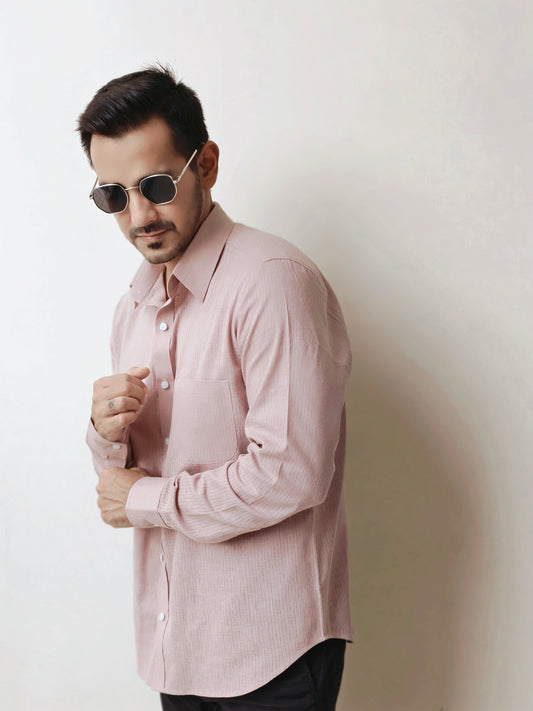 Men's Premium Textured Formal Cotton Shirt