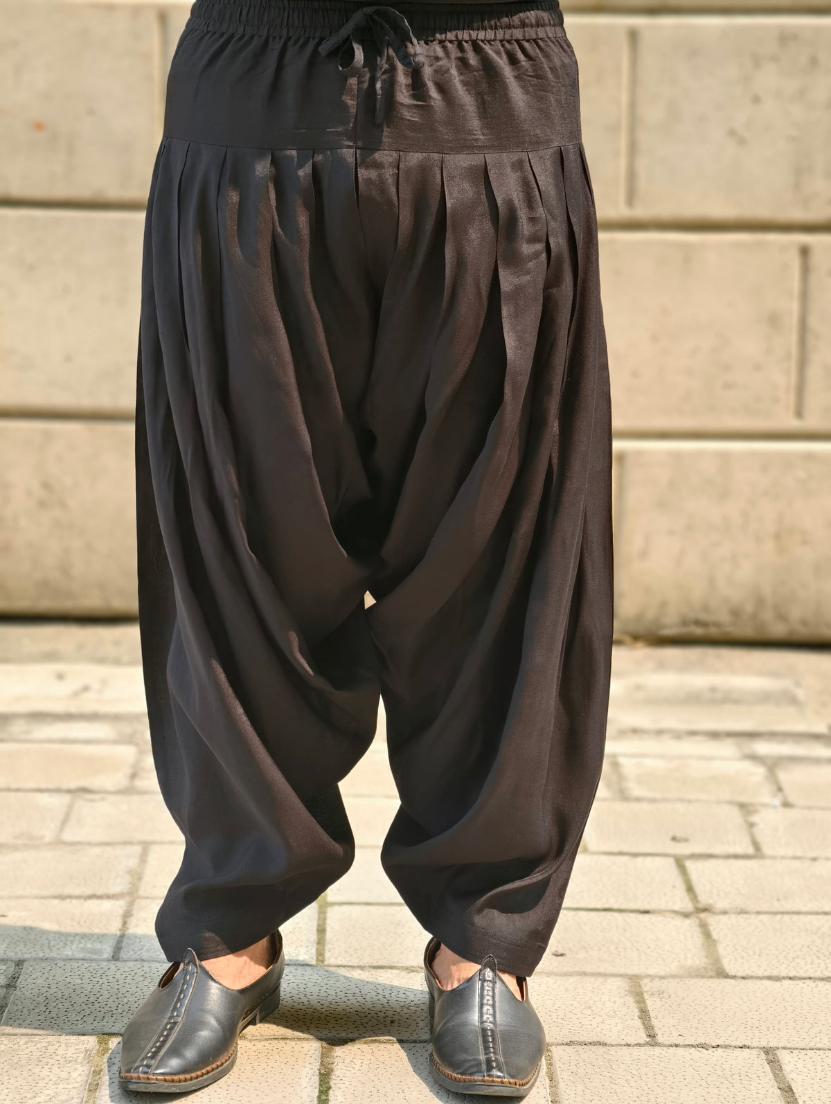 Men’s Black Silk Dhoti Salwar