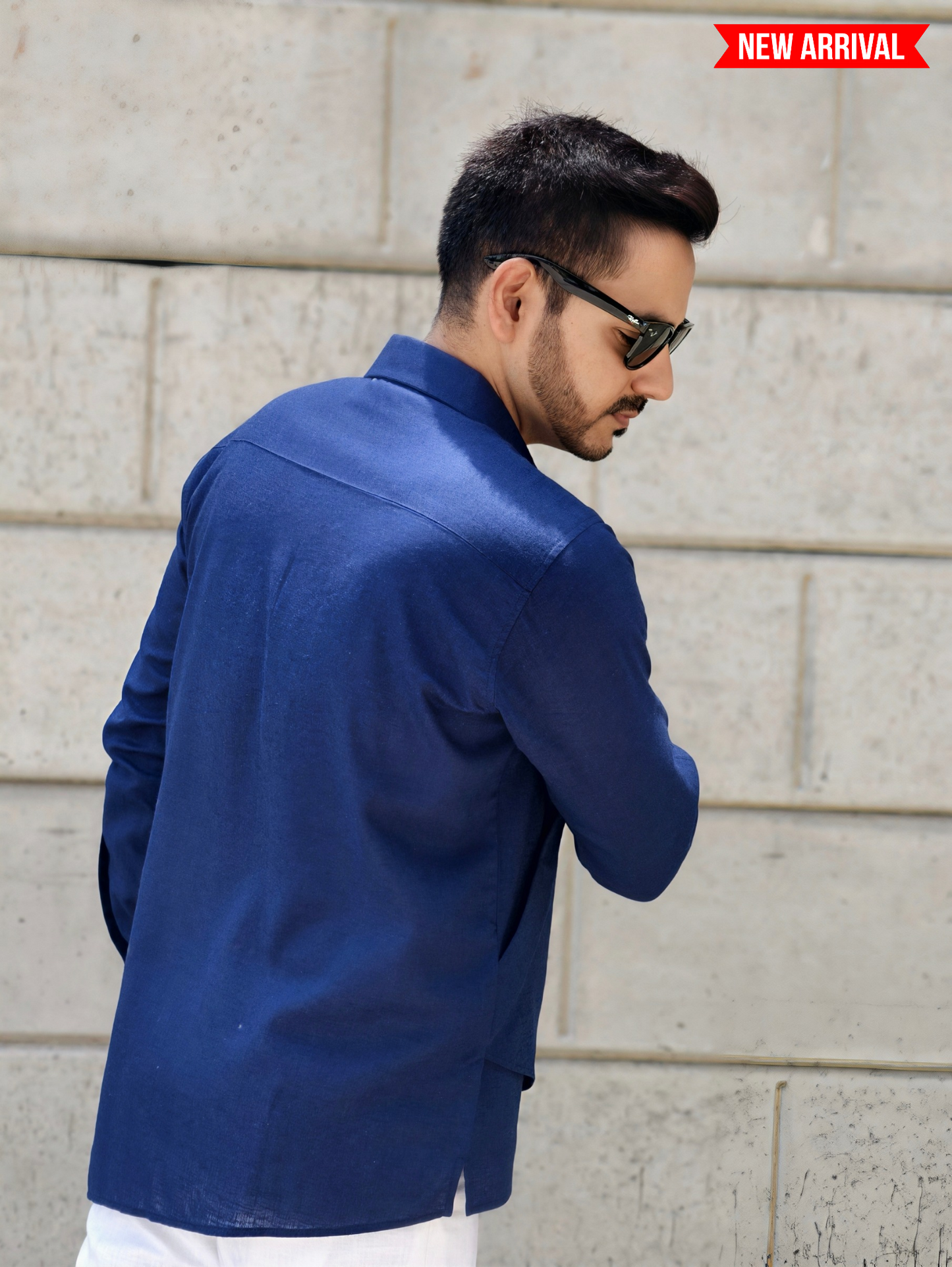 Men’s Asymmetrical Casual Wrap Kurta Shirt