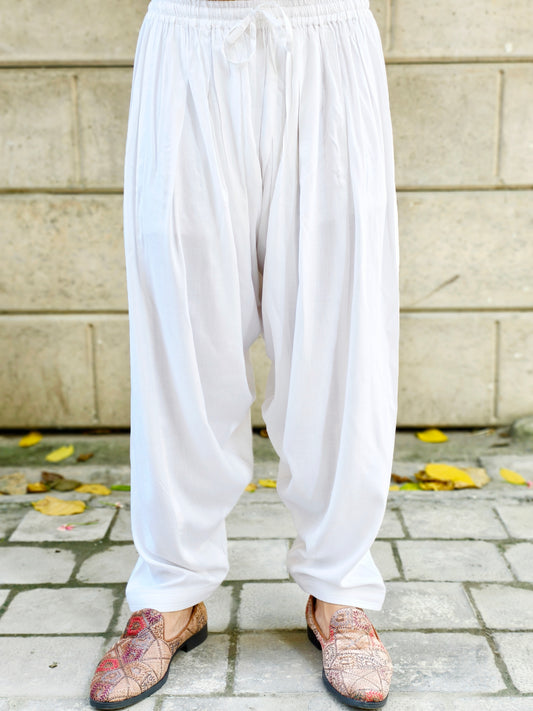 Men’s White Dhoti Salwar Pants | Ethnic Bottom Wear