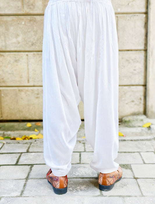 Men’s White Dhoti Salwar Pants | Ethnic Bottom Wear